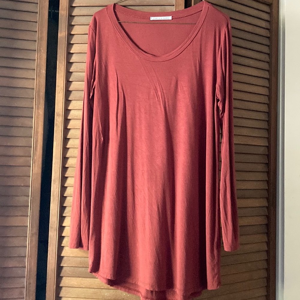 Long sleeve shift dress